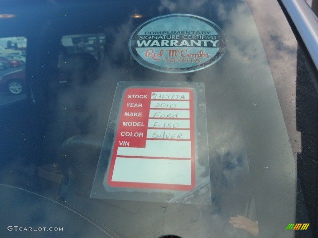 2010 F150 Lariat SuperCrew 4x4 - Ingot Silver Metallic / Black photo #20