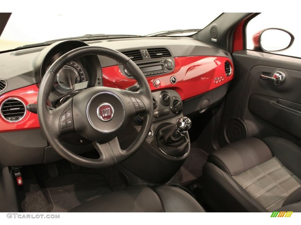 2012 Fiat 500 Sport Sport Tessuto Nero/Nero (Black/Black) Dashboard Photo #71291216