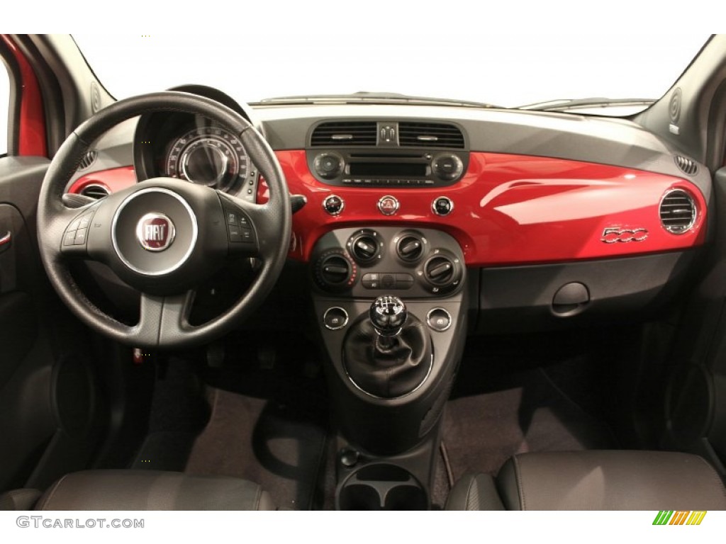 2012 Fiat 500 Sport Sport Tessuto Nero/Nero (Black/Black) Dashboard Photo #71291305