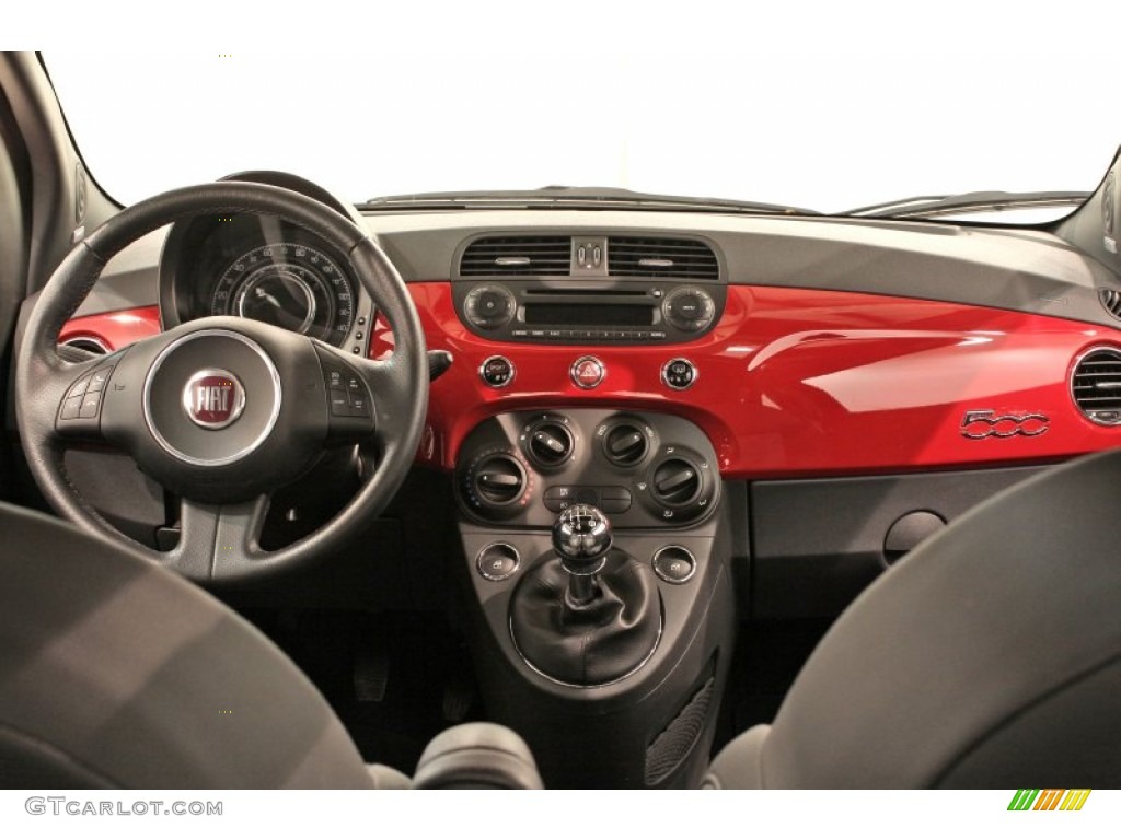 2012 Fiat 500 Sport Sport Tessuto Nero/Nero (Black/Black) Dashboard Photo #71291350