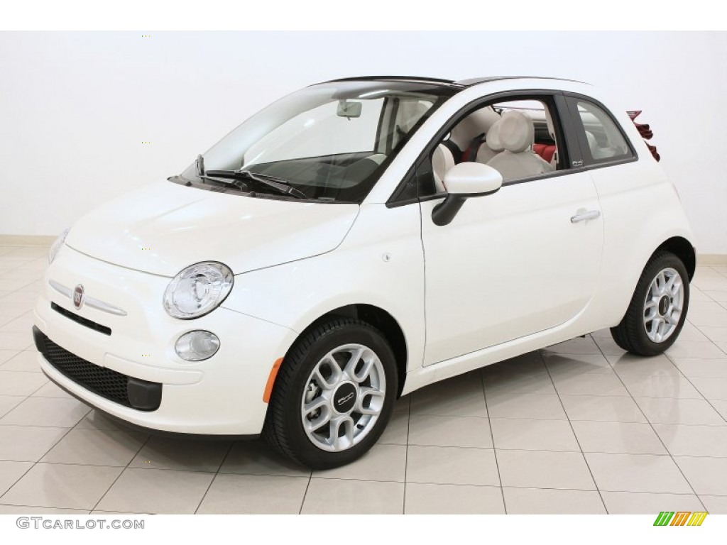 Bianco Perla (Pearl White) 2012 Fiat 500 c cabrio Pop Exterior Photo #71291587