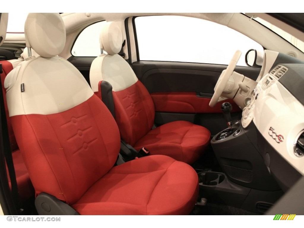 Tessuto Rosso/Avorio (Red/Ivory) Interior 2012 Fiat 500 c cabrio Pop Photo #71291743