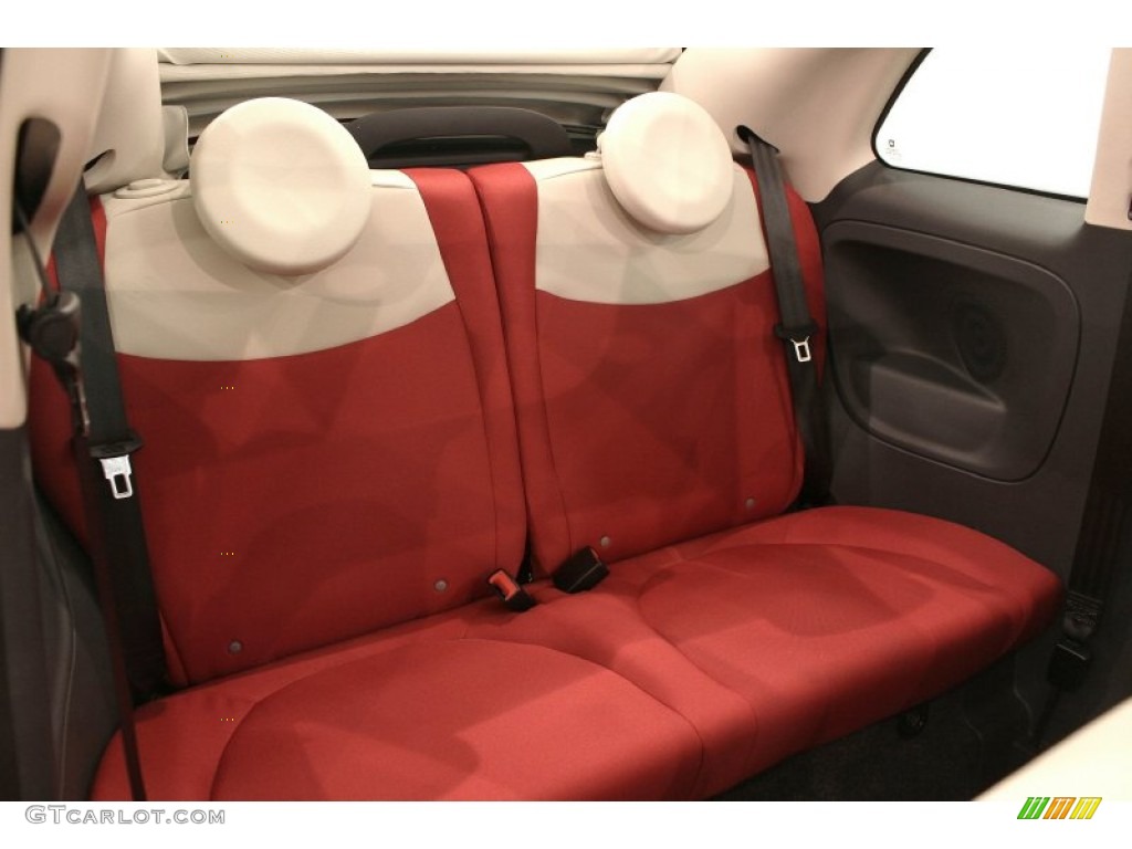 Tessuto Rosso/Avorio (Red/Ivory) Interior 2012 Fiat 500 c cabrio Pop Photo #71291752
