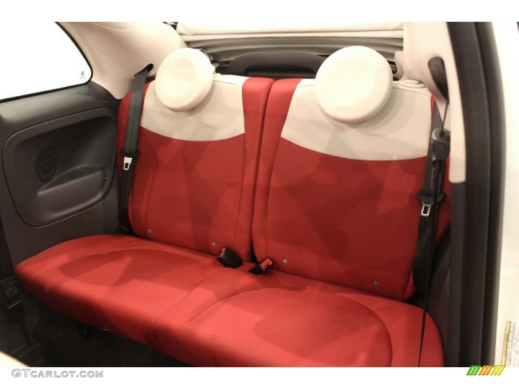 Tessuto Rosso/Avorio (Red/Ivory) Interior 2012 Fiat 500 c cabrio Pop Photo #71291761
