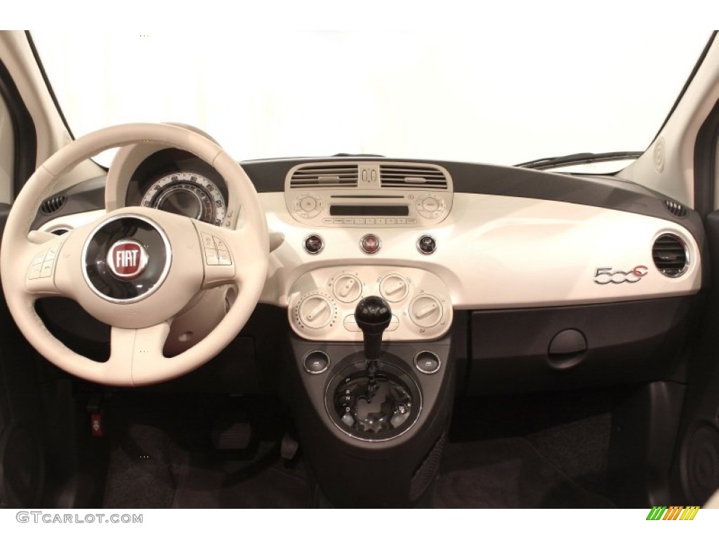 2012 Fiat 500 c cabrio Pop Tessuto Rosso/Avorio (Red/Ivory) Dashboard Photo #71291770