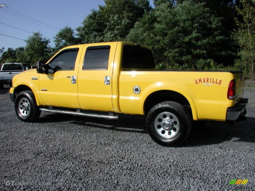 2006 F250 Super Duty Amarillo Special Edition Crew Cab 4x4 - Screaming Yellow / Black photo #6