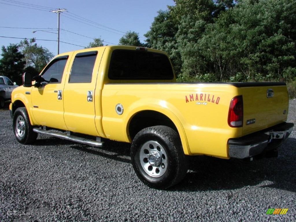 Screaming Yellow 2006 Ford F250 Super Duty Amarillo Special Edition Crew Cab 4x4 Exterior Photo #71292303