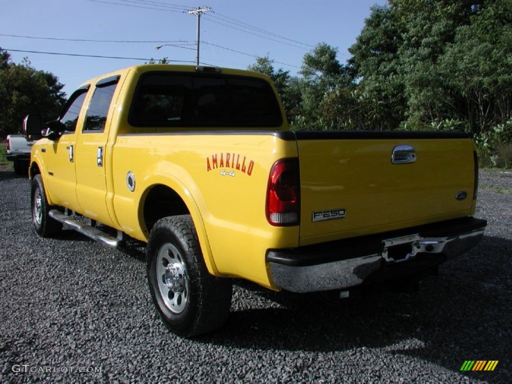 2006 F250 Super Duty Amarillo Special Edition Crew Cab 4x4 - Screaming Yellow / Black photo #8