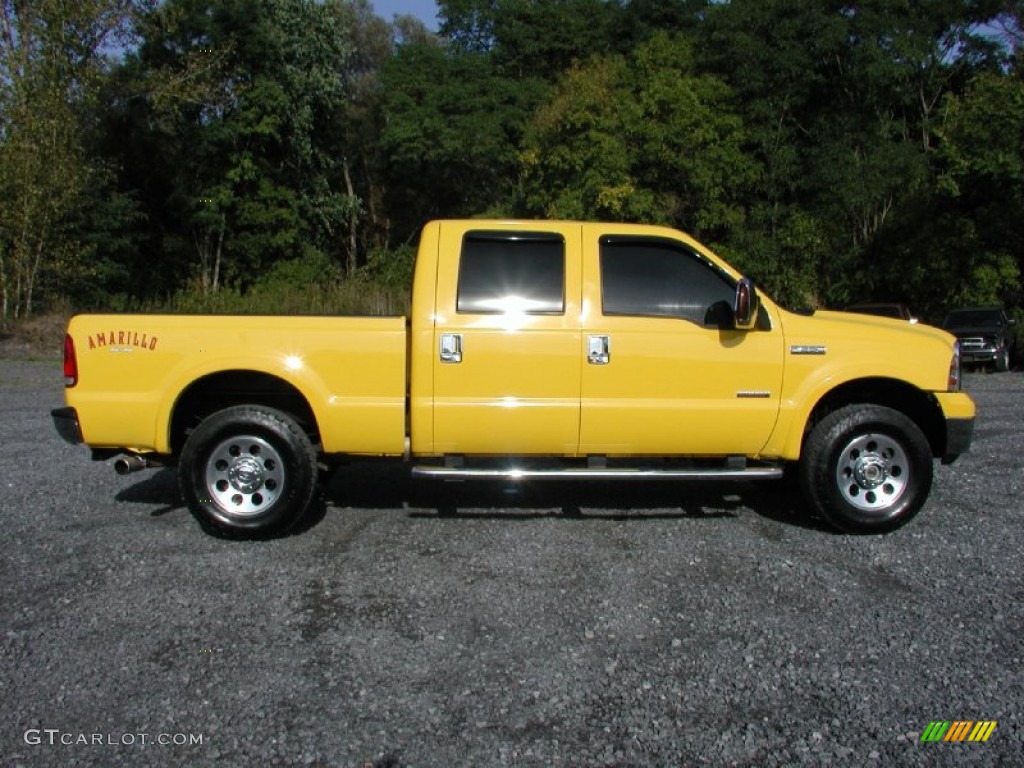 2006 F250 Super Duty Amarillo Special Edition Crew Cab 4x4 - Screaming Yellow / Black photo #14
