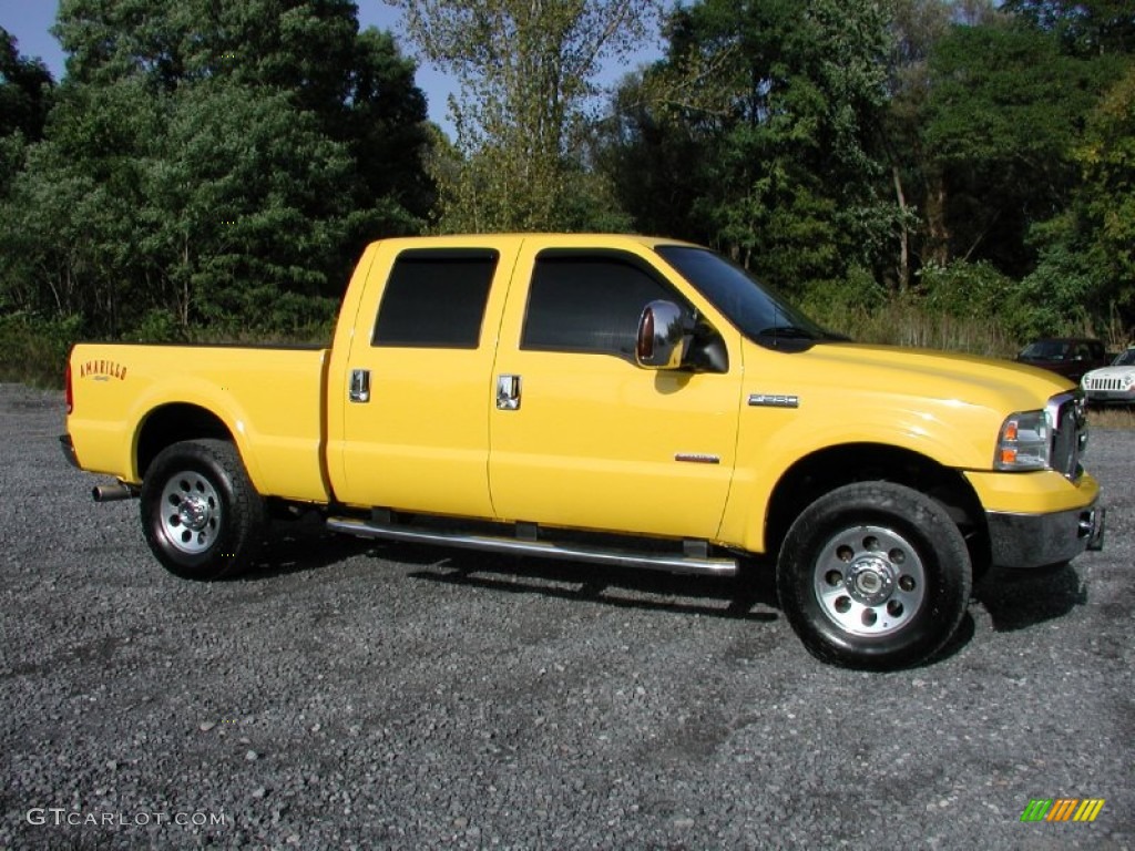 2006 F250 Super Duty Amarillo Special Edition Crew Cab 4x4 - Screaming Yellow / Black photo #16