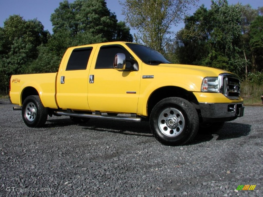 2006 F250 Super Duty Amarillo Special Edition Crew Cab 4x4 - Screaming Yellow / Black photo #17