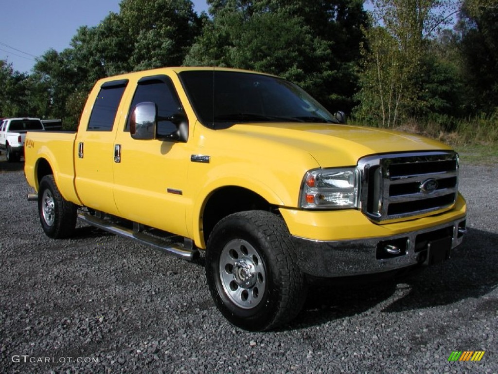 Screaming Yellow 2006 Ford F250 Super Duty Amarillo Special Edition Crew Cab 4x4 Exterior Photo #71292419