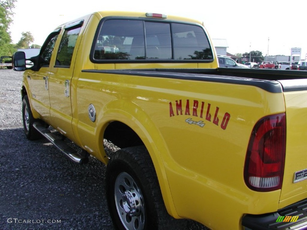 2006 F250 Super Duty Amarillo Special Edition Crew Cab 4x4 - Screaming Yellow / Black photo #22