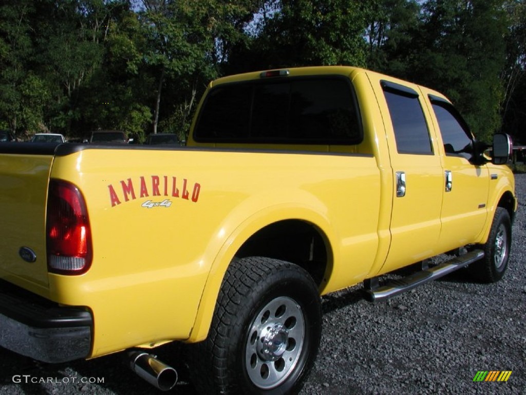 2006 F250 Super Duty Amarillo Special Edition Crew Cab 4x4 - Screaming Yellow / Black photo #23