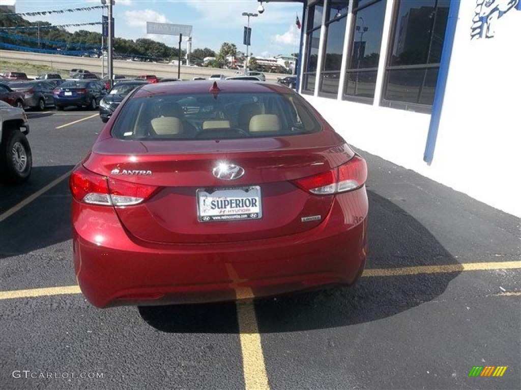 2013 Elantra Limited - Red Allure / Beige photo #3