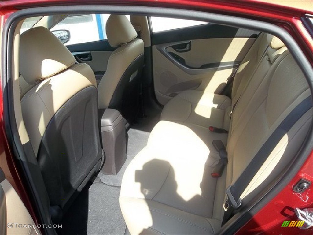 2013 Elantra Limited - Red Allure / Beige photo #6