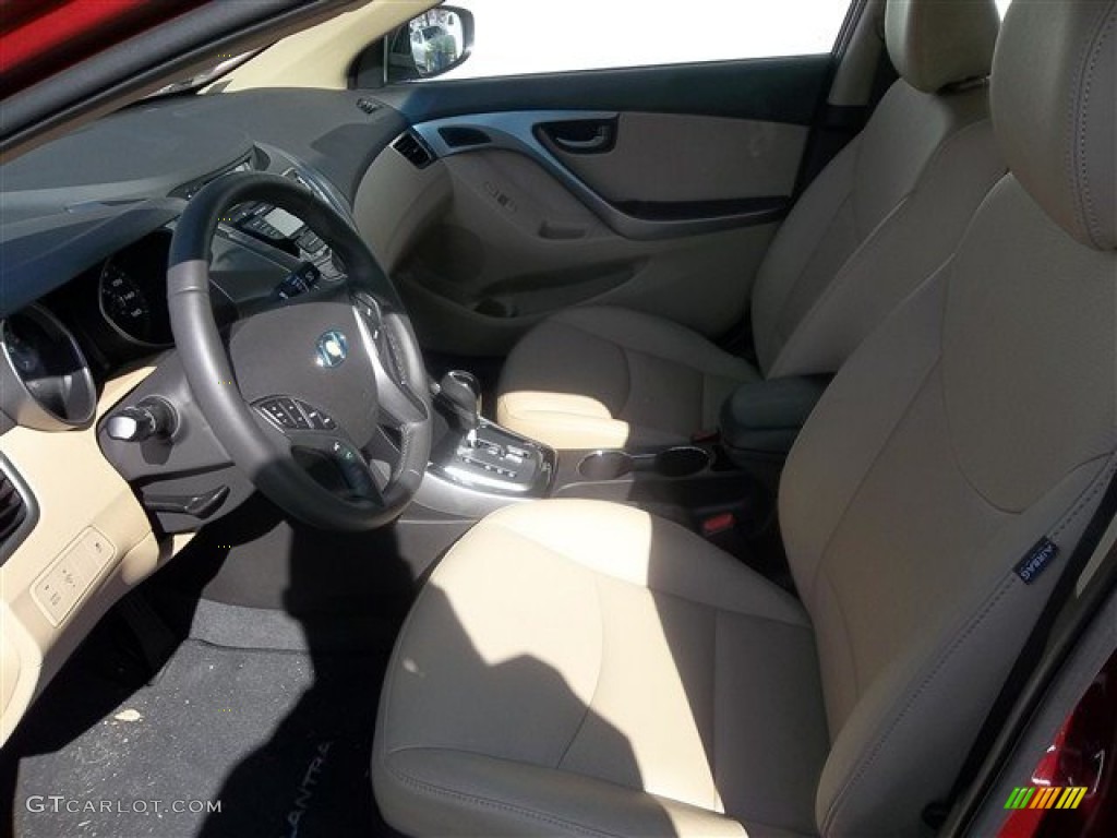2013 Elantra Limited - Red Allure / Beige photo #8