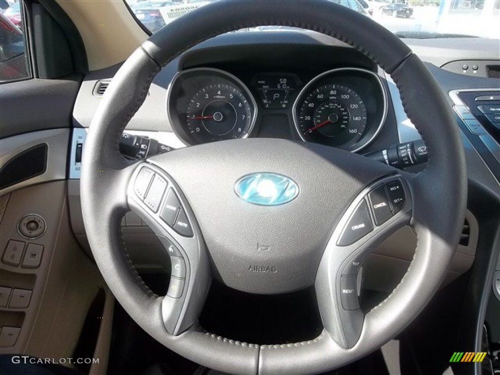 2013 Elantra Limited - Red Allure / Beige photo #9