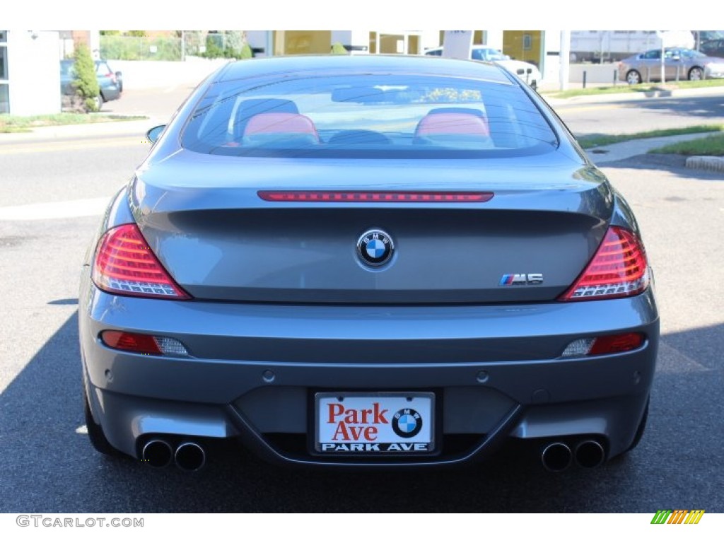 2008 M6 Coupe - Space Grey Metallic / Indianapolis Red photo #6