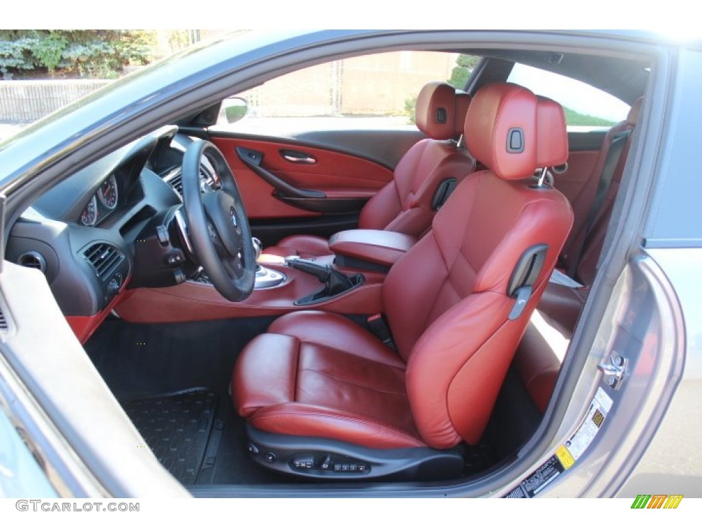 Indianapolis Red Interior 2008 BMW M6 Coupe Photo #71295313