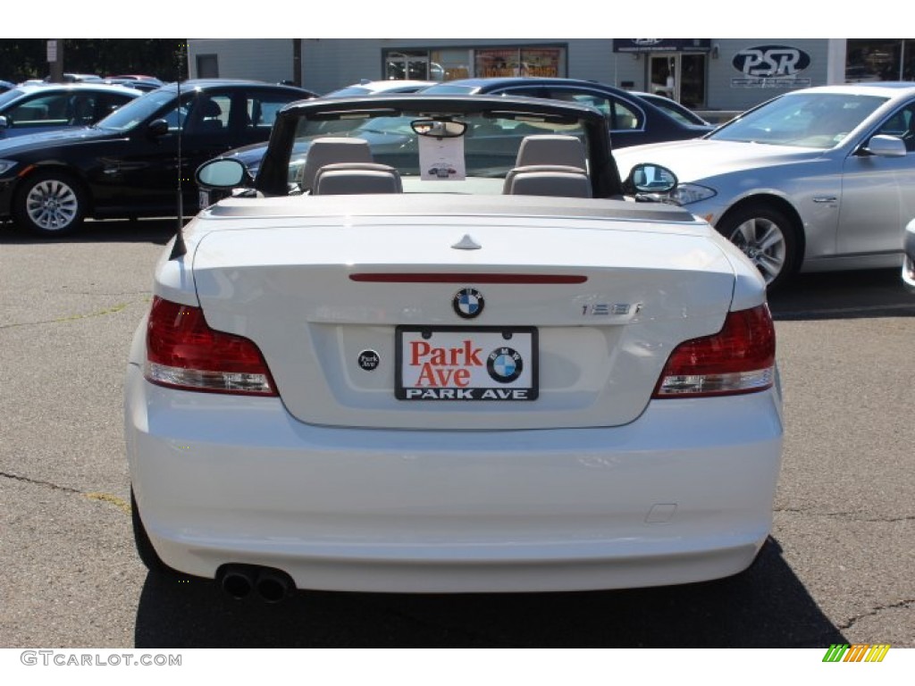 2009 1 Series 128i Convertible - Alpine White / Taupe photo #6