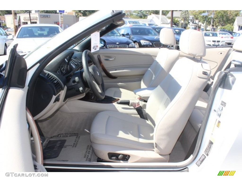 2009 1 Series 128i Convertible - Alpine White / Taupe photo #11