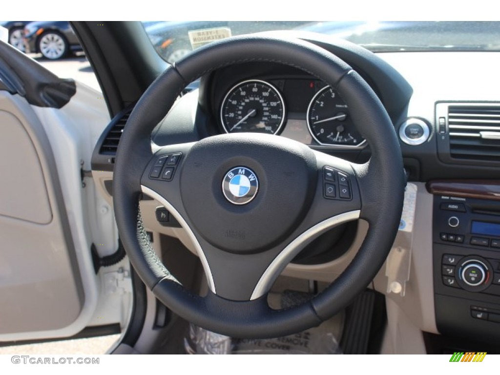 2009 1 Series 128i Convertible - Alpine White / Taupe photo #16