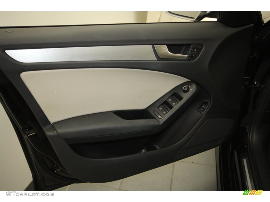 2010 Audi S4 3.0 quattro Sedan Black/Brown Door Panel Photo #71296576