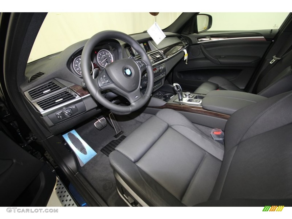 Black Interior 2013 BMW X6 xDrive35i Photo #71297539