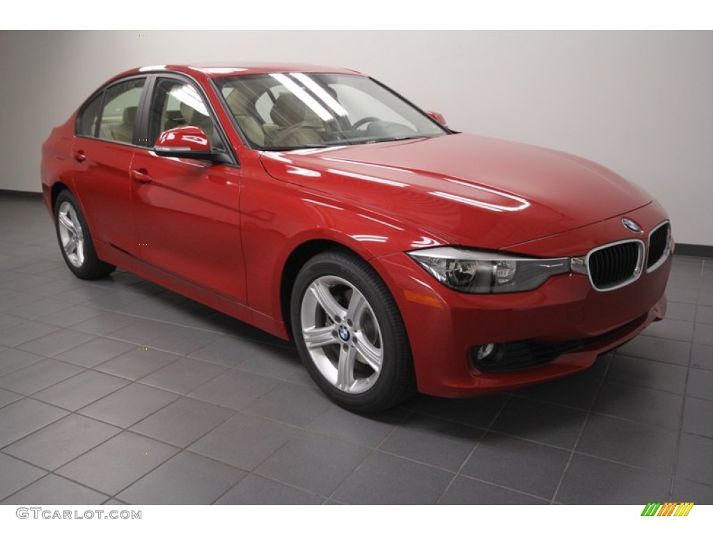 2013 3 Series 328i Sedan - Melbourne Red Metallic / Venetian Beige photo #1