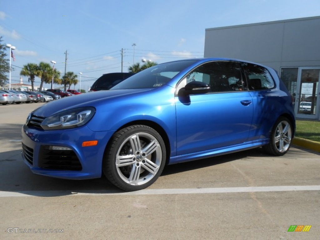 2013 Golf R 2 Door 4Motion - Rising Blue Metallic / Titan Black photo #3