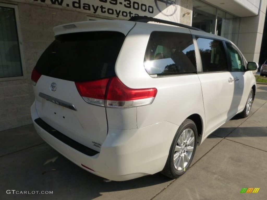 2013 Sienna Limited AWD - Blizzard White Pearl / Bisque photo #2