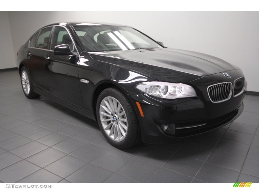 2013 5 Series 535i Sedan - Black Sapphire Metallic / Black photo #1