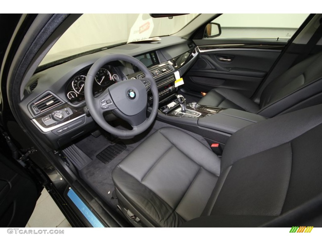 Black Interior 2013 BMW 5 Series ActiveHybrid 5 Photo #71300533