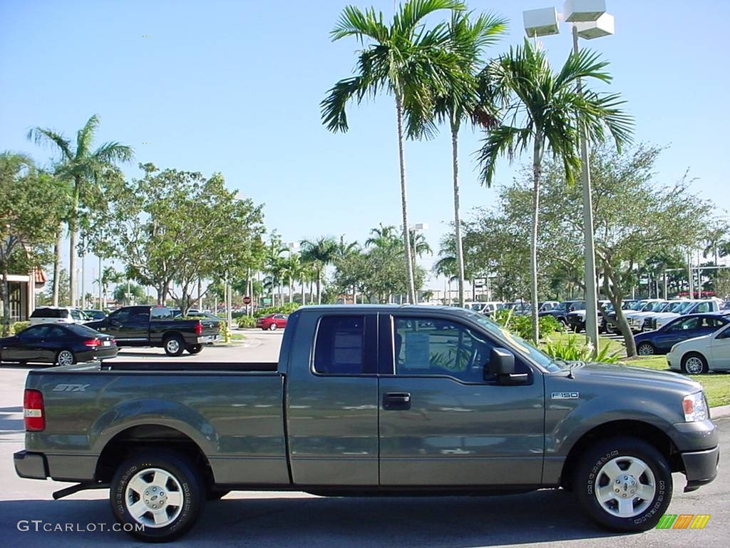 2006 F150 STX SuperCab - Dark Shadow Grey Metallic / Flint photo #2