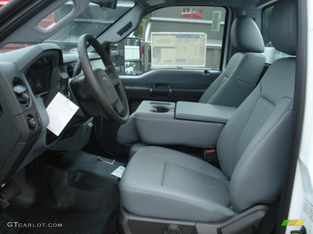 Steel Interior 2012 Ford F350 Super Duty XL Regular Cab 4x4 Commercial Photo #71301490