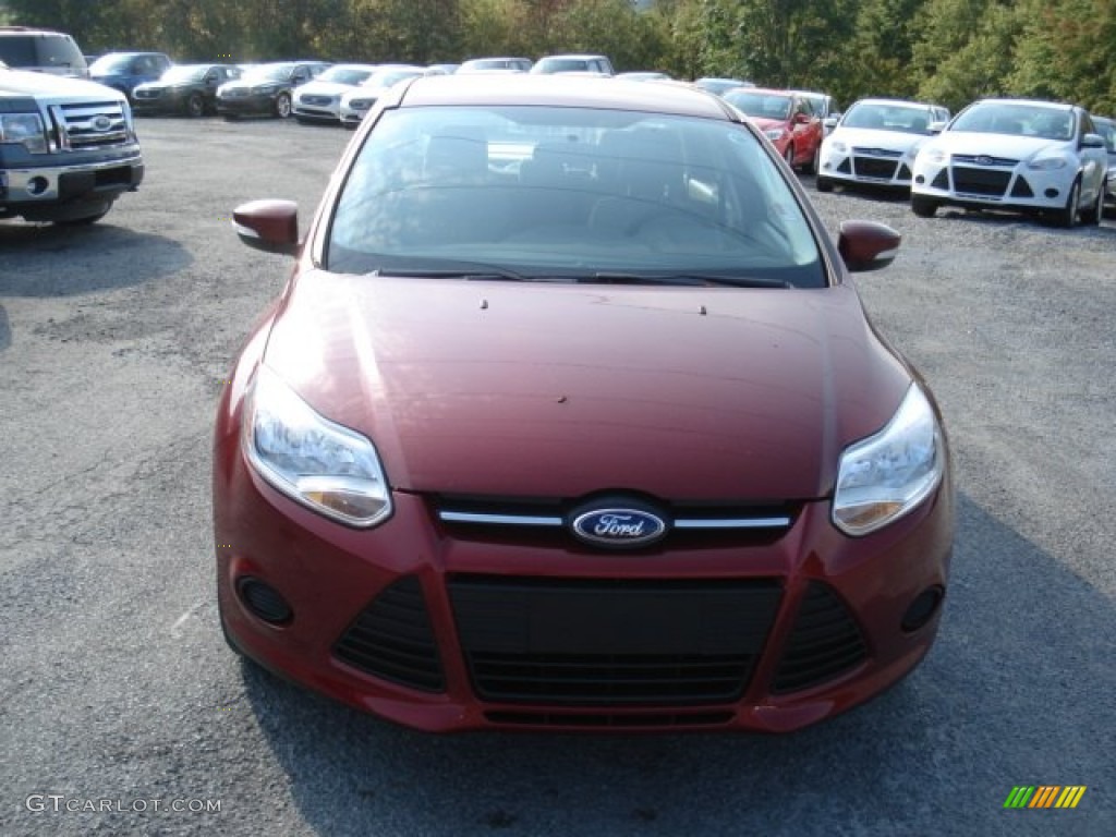 2013 Focus SE Sedan - Ruby Red / Medium Light Stone photo #3