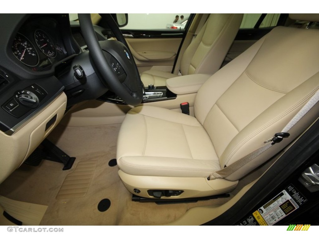 2013 X3 xDrive 28i - Black Sapphire Metallic / Sand Beige photo #3