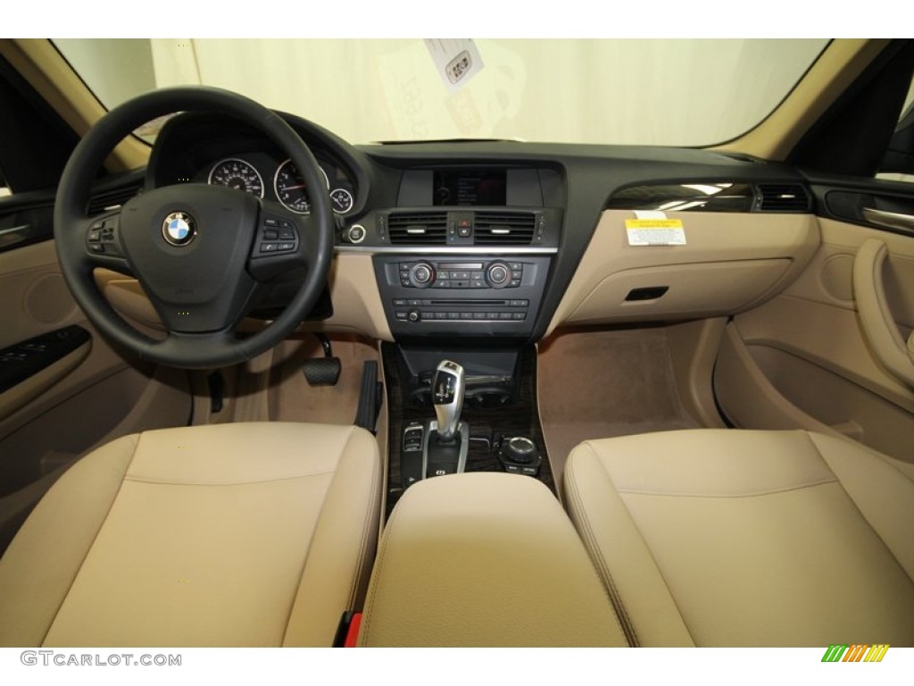 2013 BMW X3 xDrive 28i Sand Beige Dashboard Photo #71301961