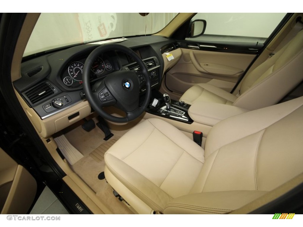 2013 X3 xDrive 28i - Black Sapphire Metallic / Sand Beige photo #11