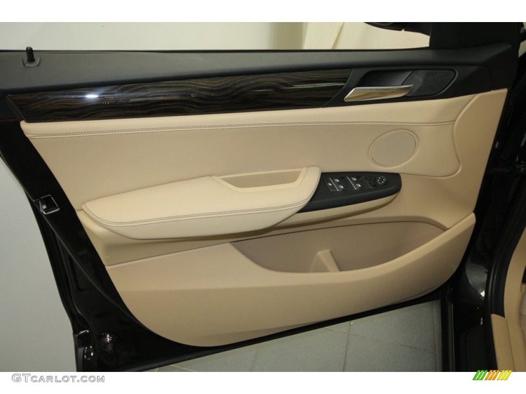 2013 BMW X3 xDrive 28i Sand Beige Door Panel Photo #71302039
