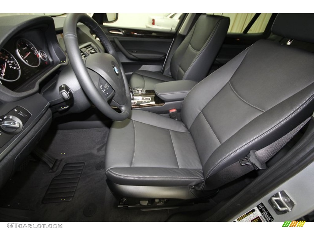 Black Interior 2013 BMW X3 xDrive 28i Photo #71302201