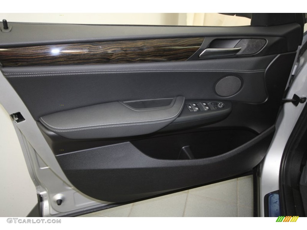 2013 BMW X3 xDrive 28i Black Door Panel Photo #71302291