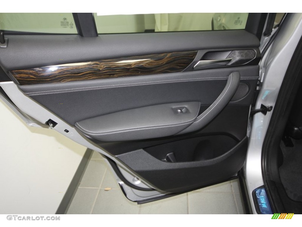 2013 BMW X3 xDrive 28i Black Door Panel Photo #71302393