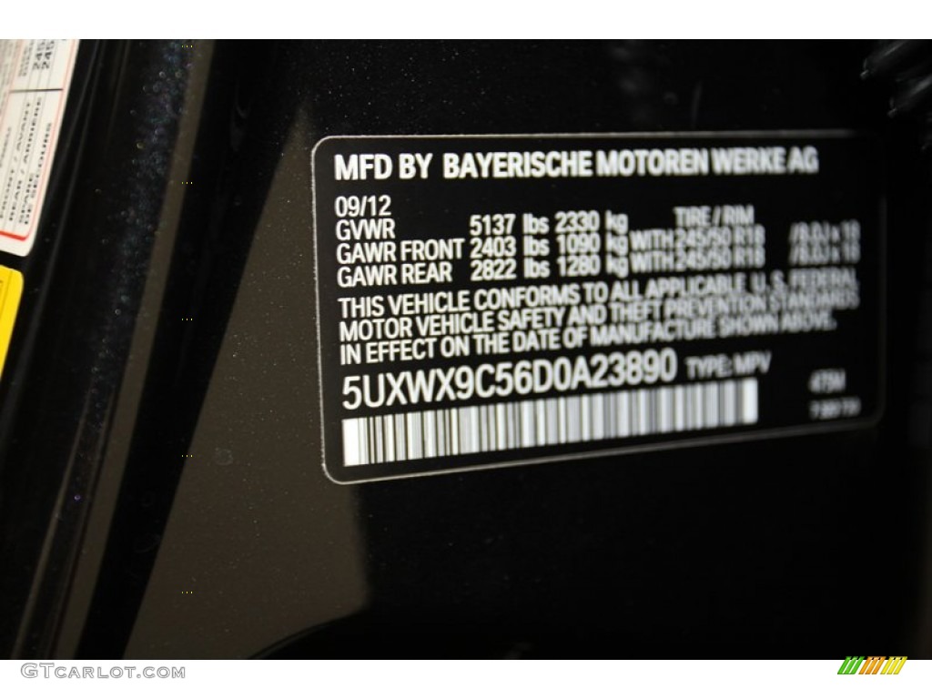 2013 X3 xDrive 28i - Black Sapphire Metallic / Black photo #10