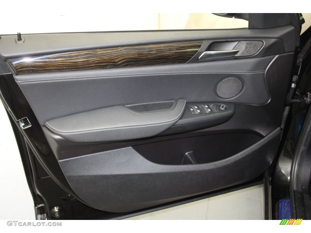 2013 BMW X3 xDrive 28i Black Door Panel Photo #71302540