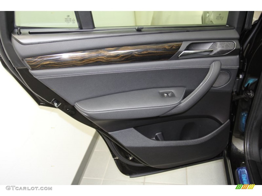 2013 BMW X3 xDrive 28i Black Door Panel Photo #71302659