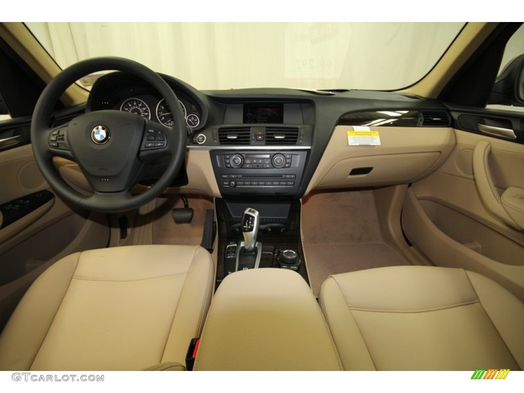 2013 BMW X3 xDrive 28i Sand Beige Dashboard Photo #71302714