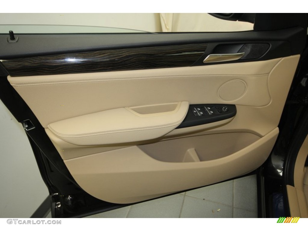 2013 BMW X3 xDrive 28i Sand Beige Door Panel Photo #71302798