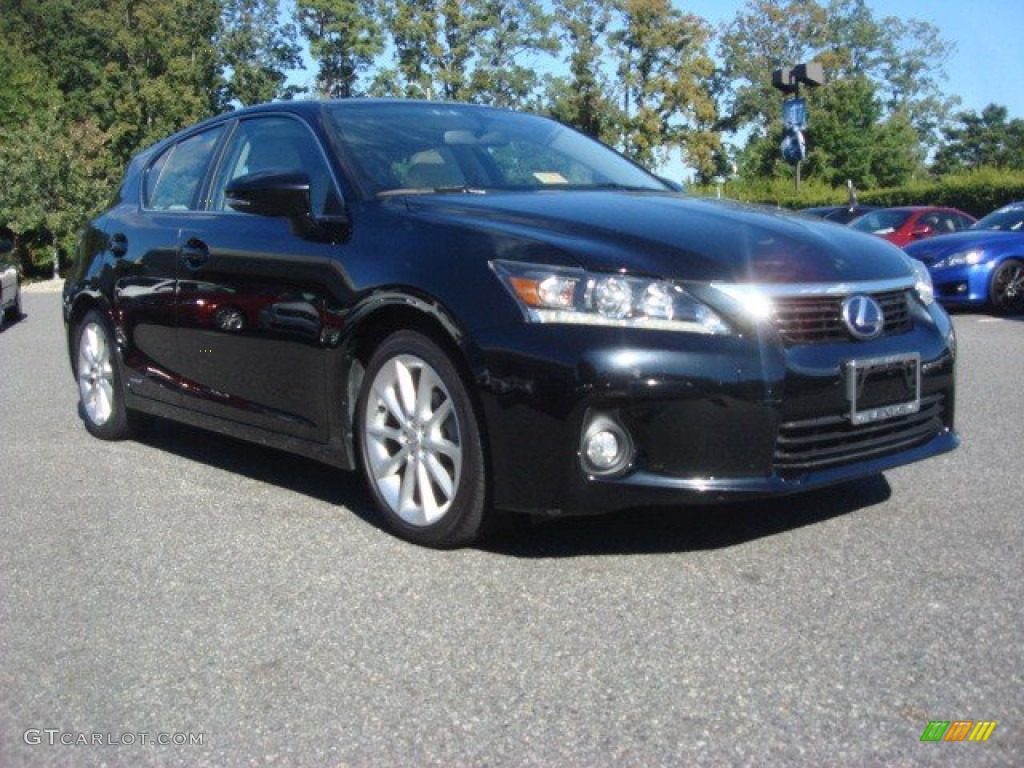 2011 CT 200h Hybrid Premium - Obsidian Black / Water Gray photo #1
